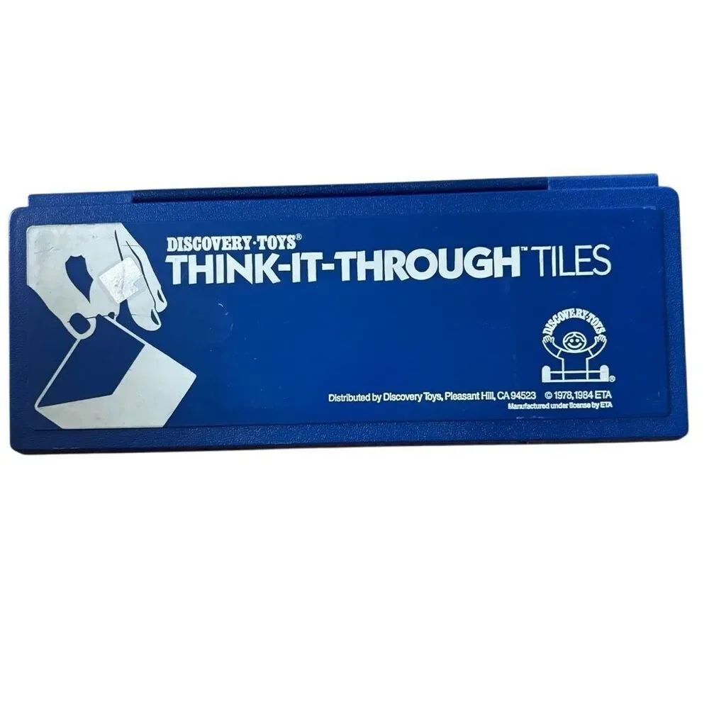 Discovery Toys Think-It-Through Tiles-4 Missing- 1989